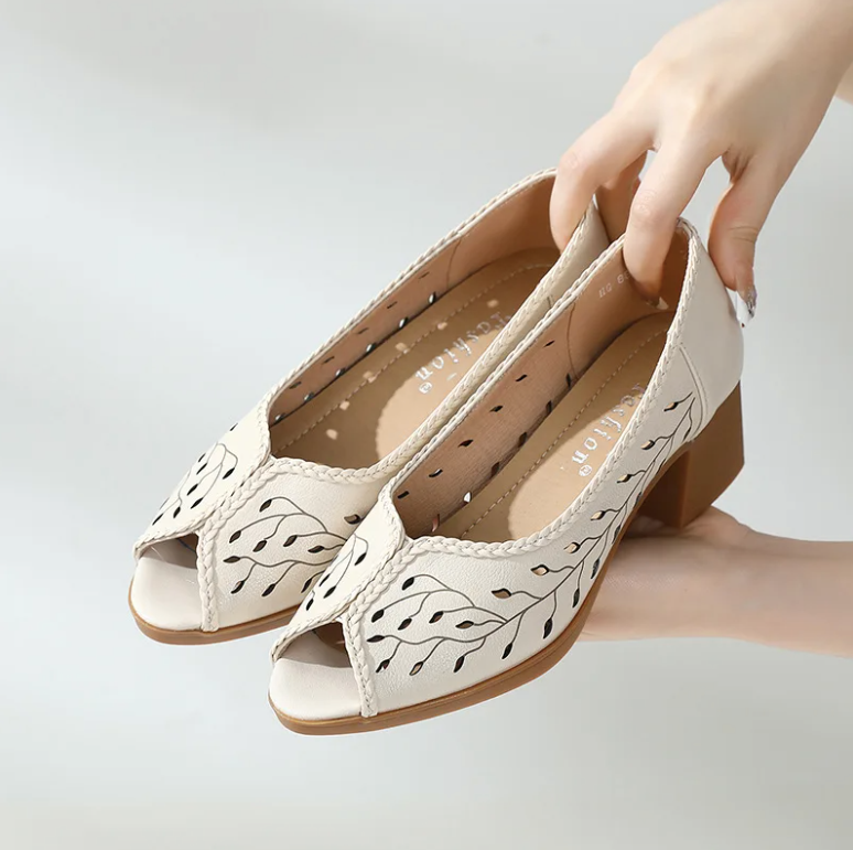 Alina Women's Open-Toe Comfortable Leather Sandals