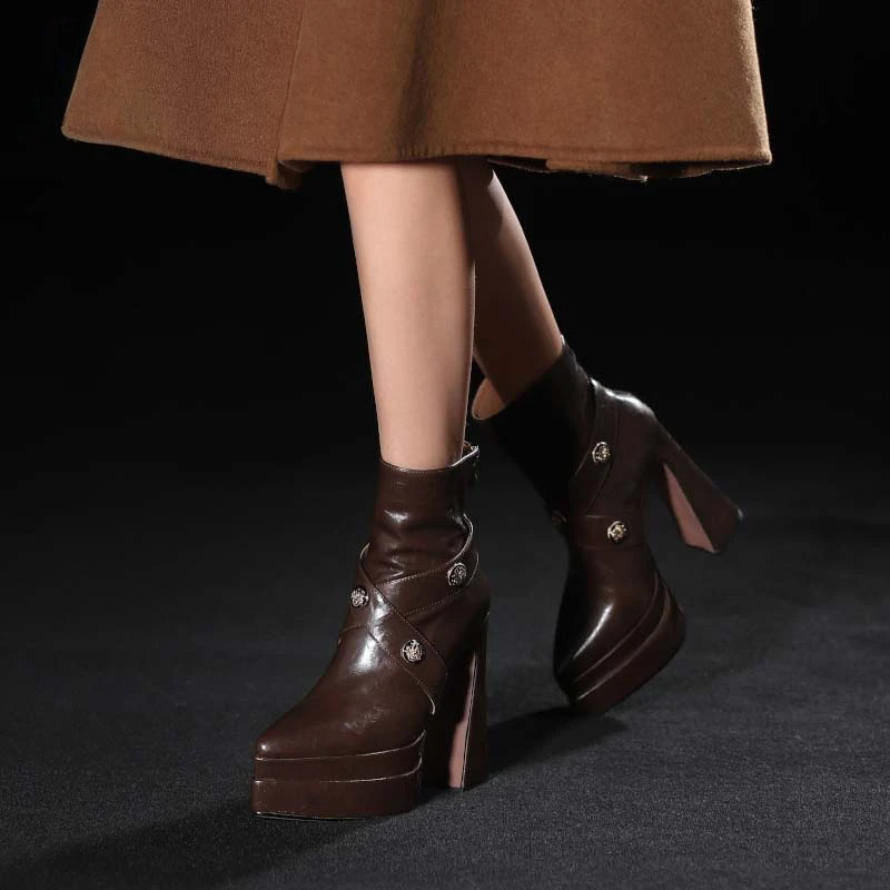 Alixa Women's Warm Platform Ankle Boots