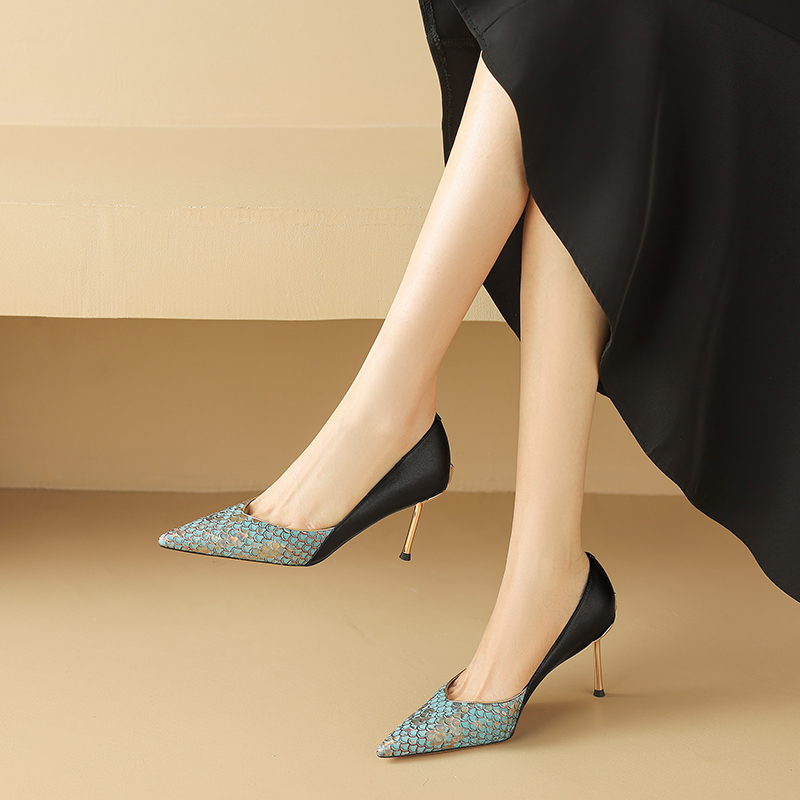 Alondra Leather Pointed Dress Pumps
