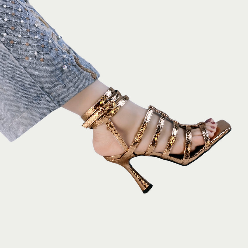 Amara Women's Thin High Heel Ankle Strap Sandals