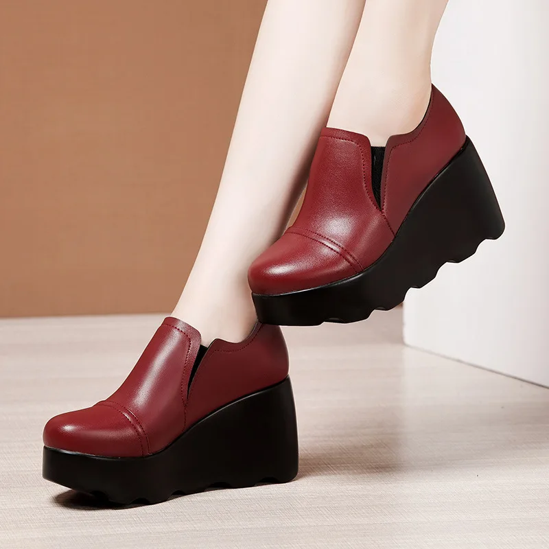 Ana Women's Leather Platform Shoes