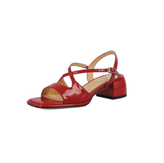 Analia Women's Leather Luxury Square Toe Sandals