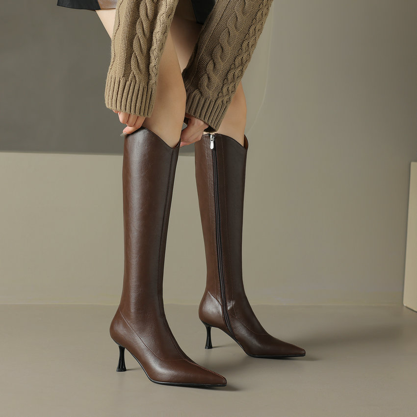 Anny Women's Genuine Leather Knee High Boots
