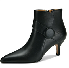 Arcelia Women's Leather Zipper Ankle Boots
