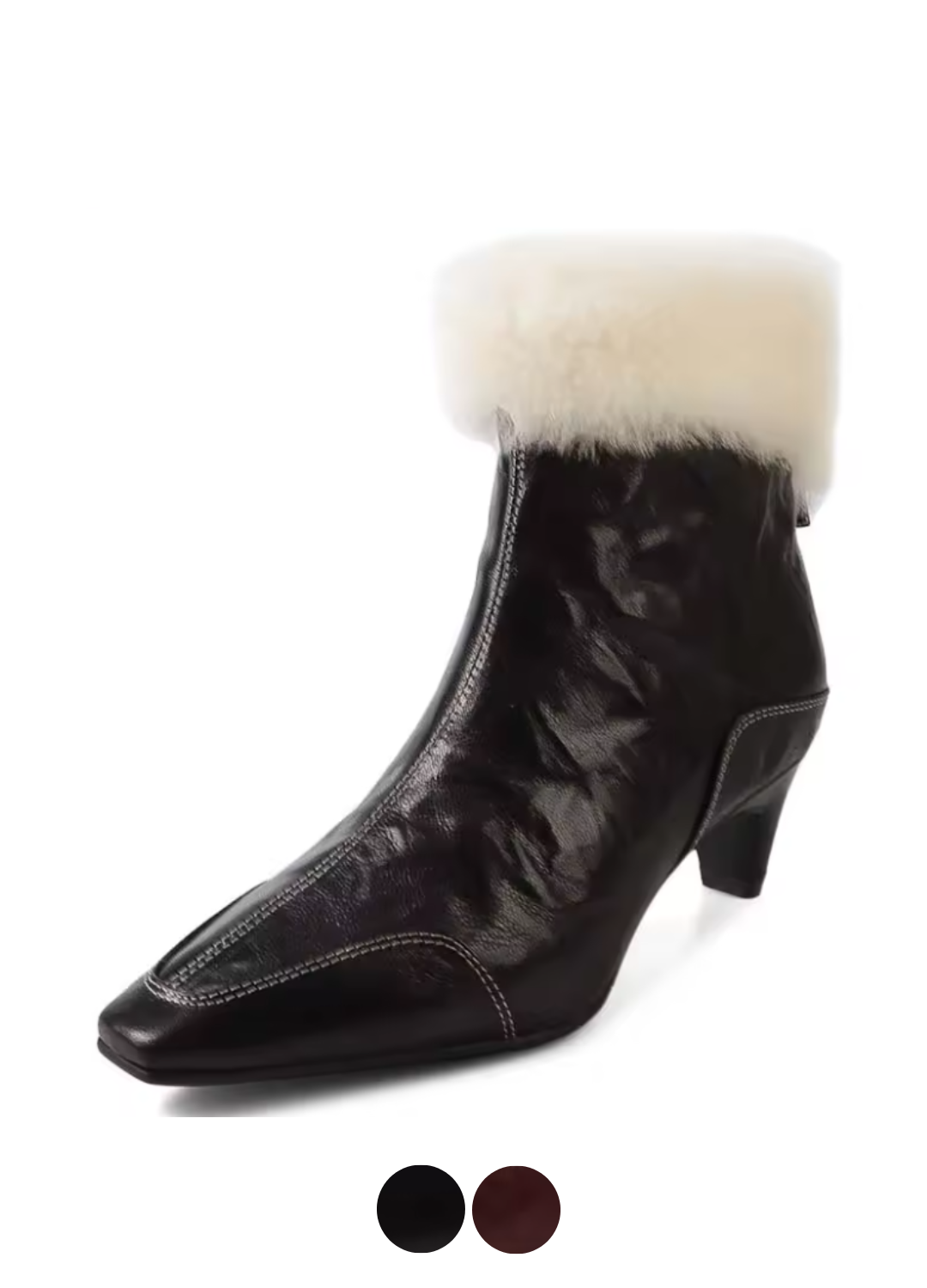 Ariana Women's With Warm Plush Leather Ankle Boots