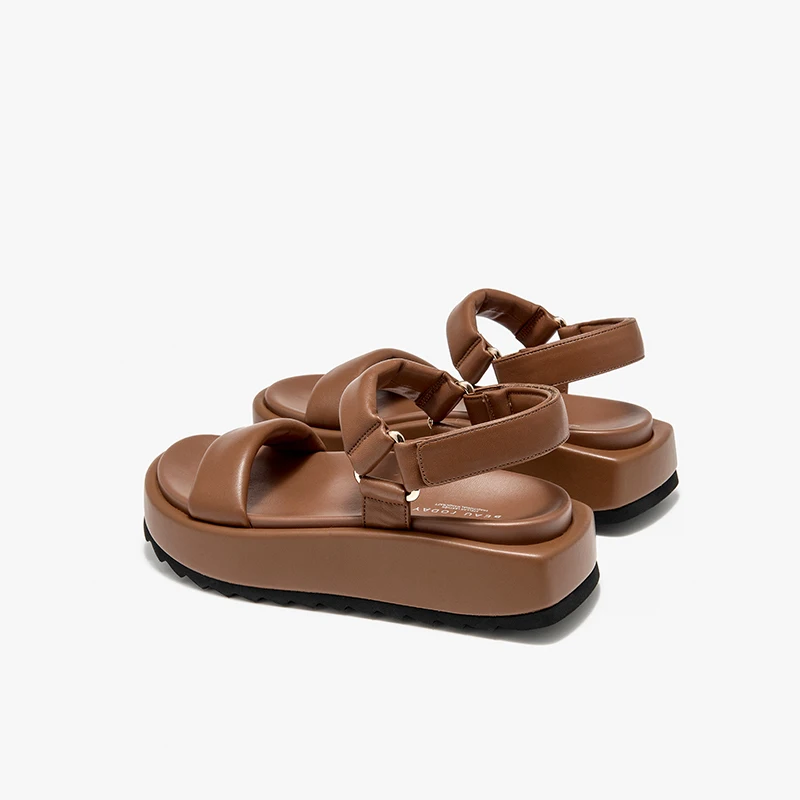 Ariel Women's Thick Sole Leather Flat Sandals
