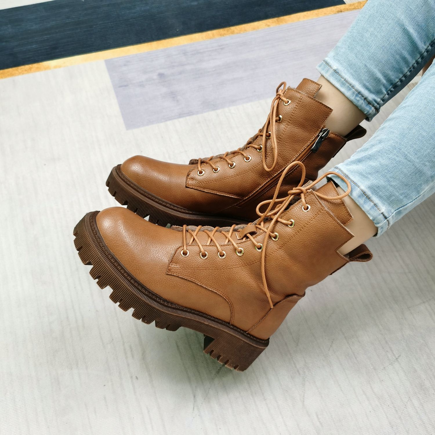 Asly Women's Wool Fur Ankle Boots