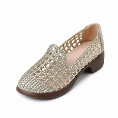 Aura Women's Hollow Woven Breathable Loafers