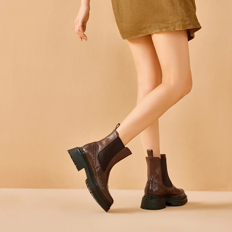 Barbara Women's Brogue Chelsea Boots