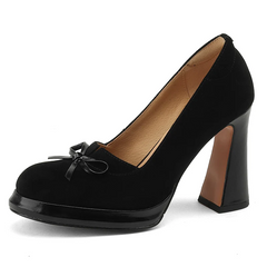 Barbara Women's Leather High Heels Platform Pumps