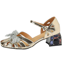 Benitez Women's Square High Heels Dress Sandals