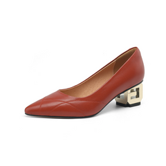 Bracho Women's Leather Office Pointed Toe Pumps