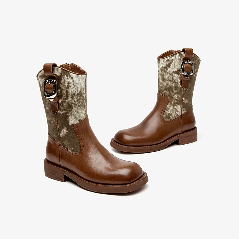 Carlota Women's Square Toe Buckle Boots