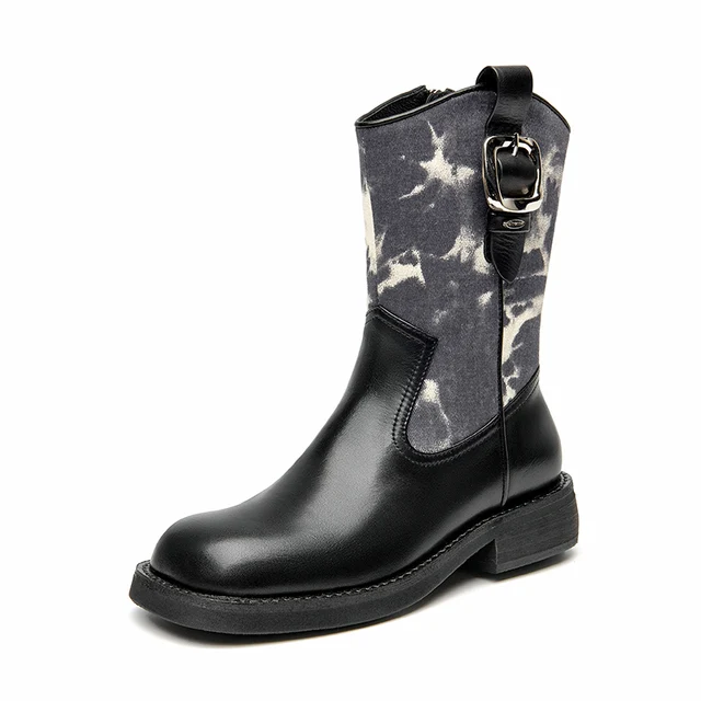 Carlota Women's Square Toe Buckle Boots