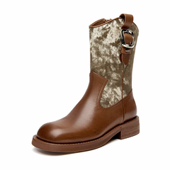 Carlota Women's Square Toe Buckle Boots