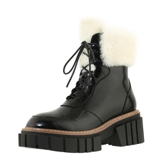 Caruso Women's Fur Warm Leather Boots