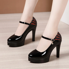 Celeste Women's Patent Leather High Heels Pumps