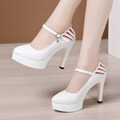 Celeste Women's Patent Leather High Heels Pumps