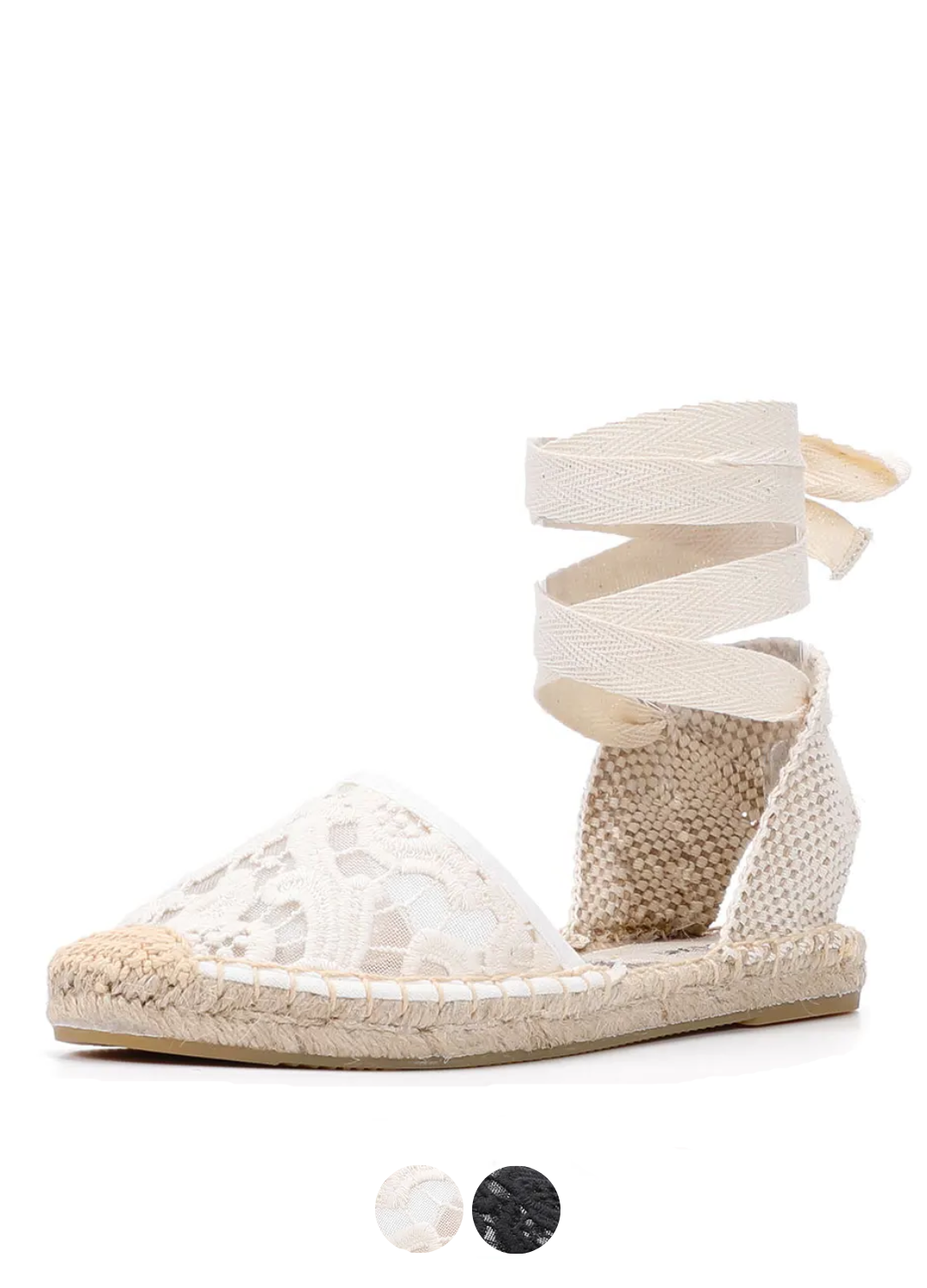 Chelito Women's Lace Flat Espadrilles