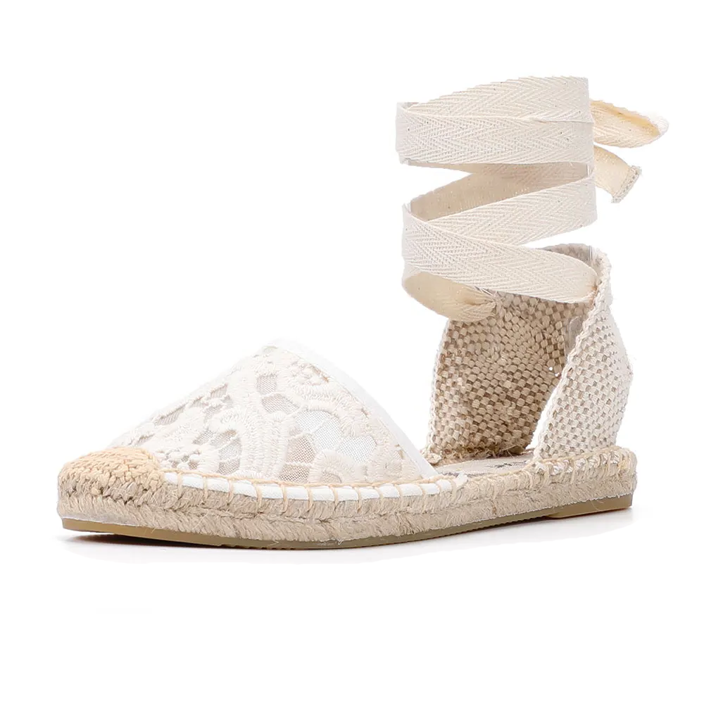 Chelito Women's Lace Flat Espadrilles