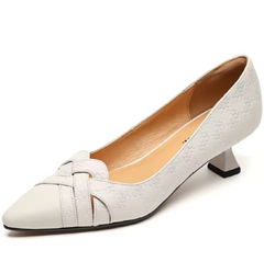 Chiara Women's Kitten Heel Leather Pumps