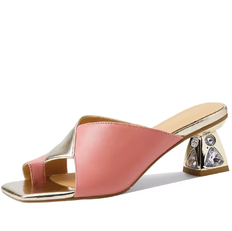 Cristina Women's Square Toe Leather Dress Sandals