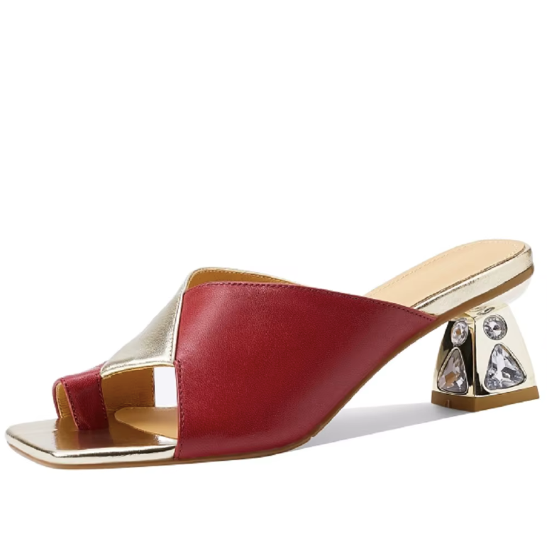 Cristina Women's Square Toe Leather Dress Sandals