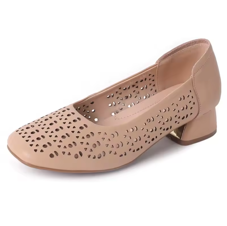 Dalia Women's Square Toe Leather Pumps