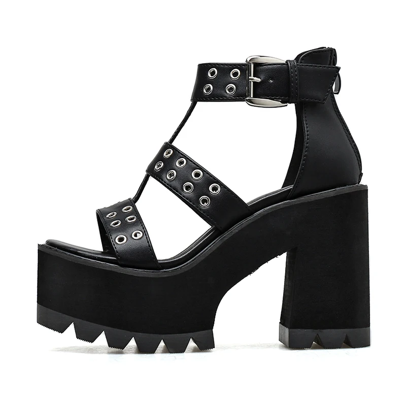 Dina Women's Black Platform Sandal