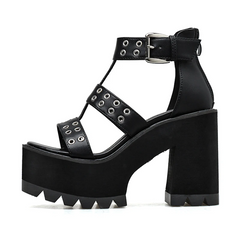 Dina Women's Black Platform Sandal