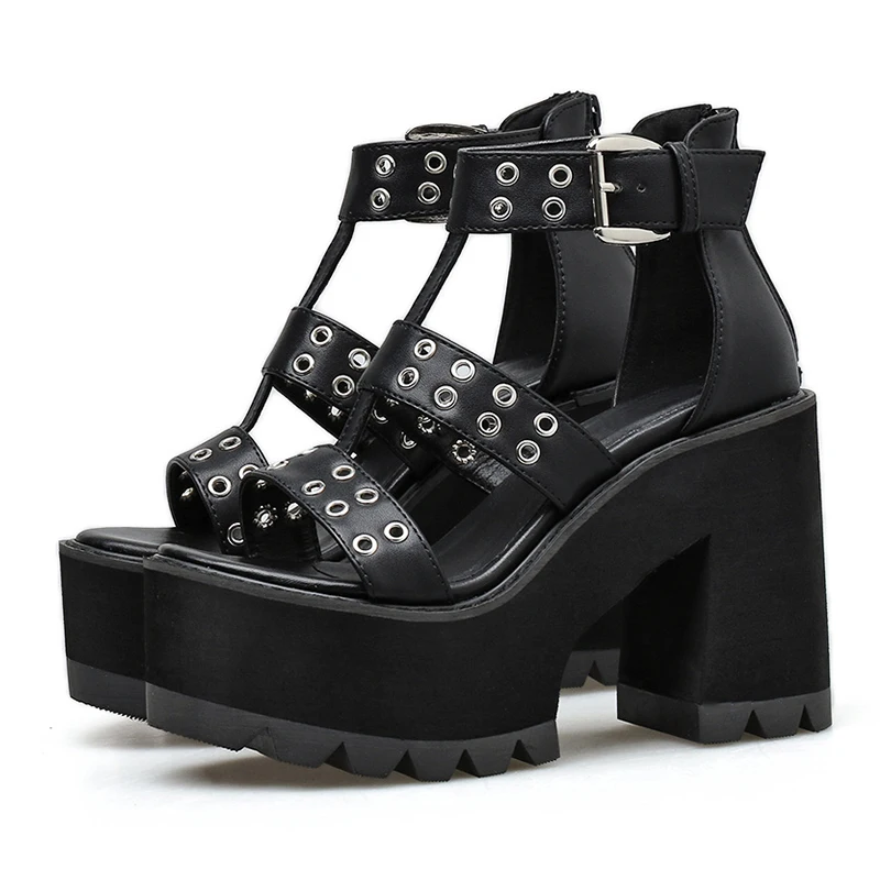 Dina Women's Black Platform Sandal