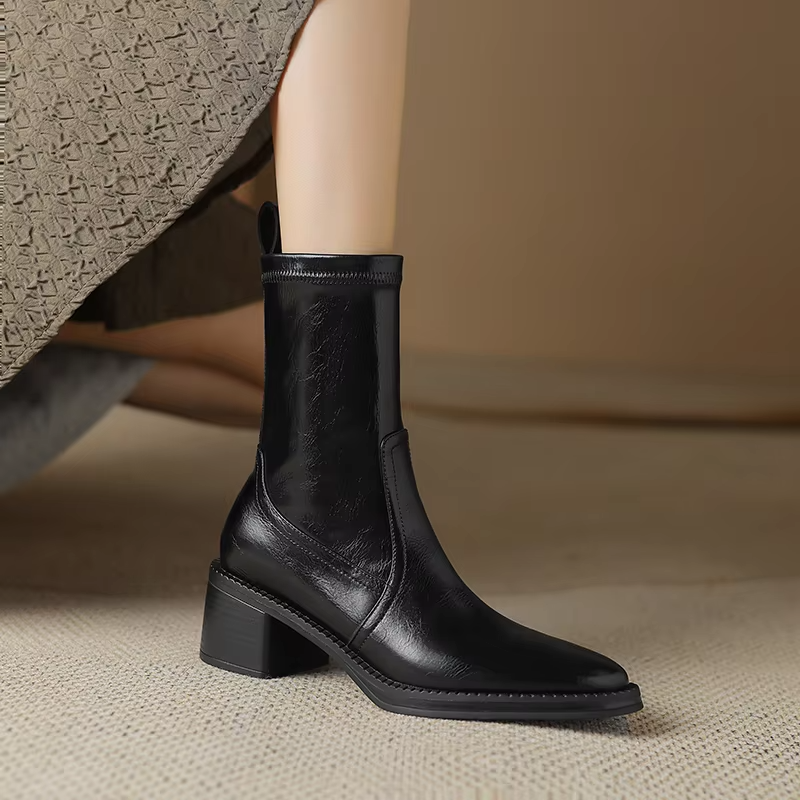 Doly Women's Autumn Mid Calf Boots