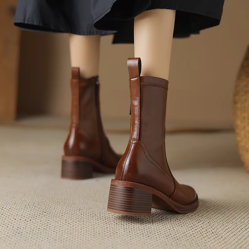 Doly Women's Autumn Mid Calf Boots