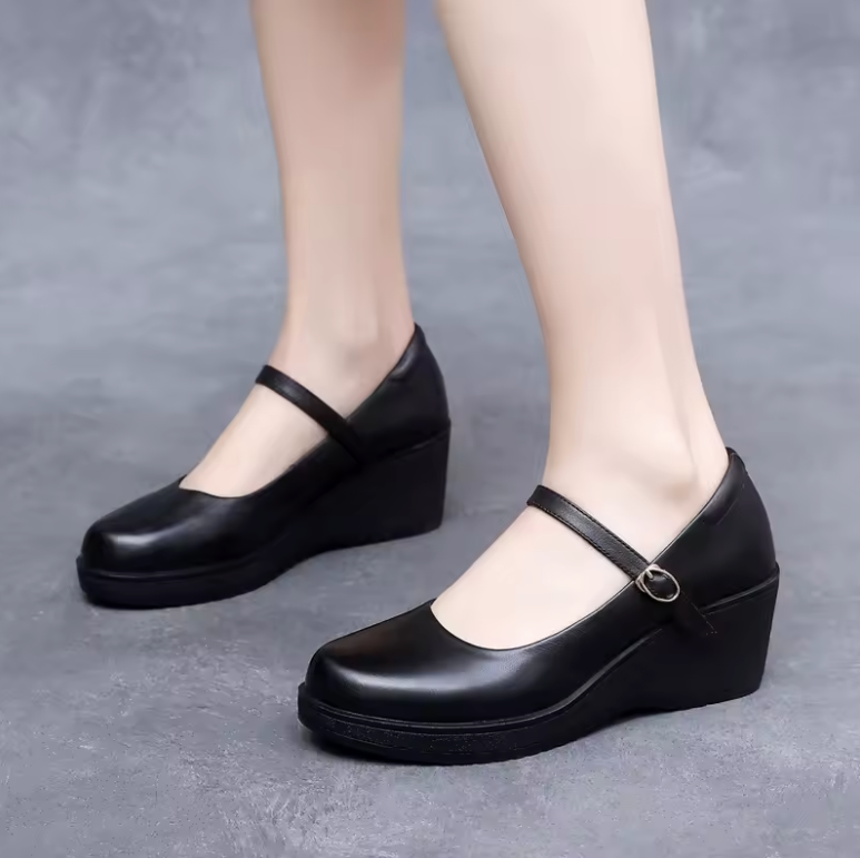 Elaine Women's Ankle Strap Wedges Pumps