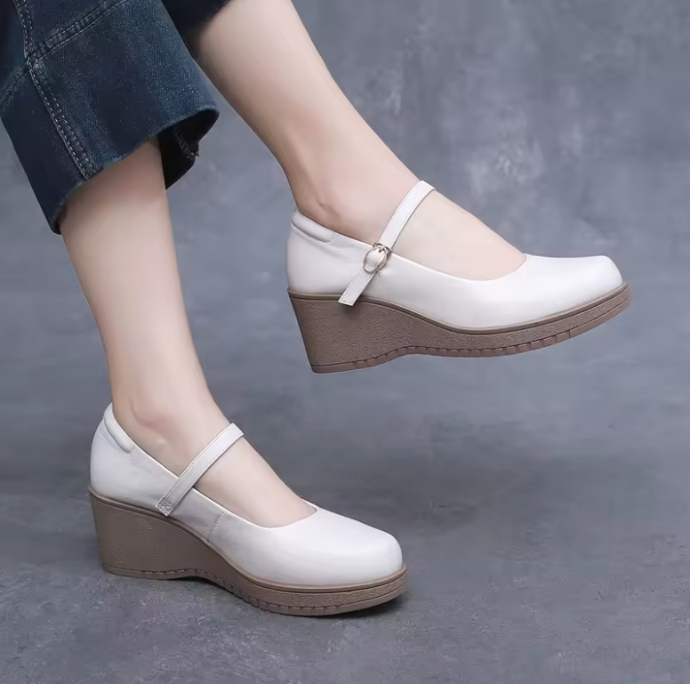 Elaine Women's Ankle Strap Wedges Pumps