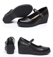 Elaine Women's Ankle Strap Wedges Pumps