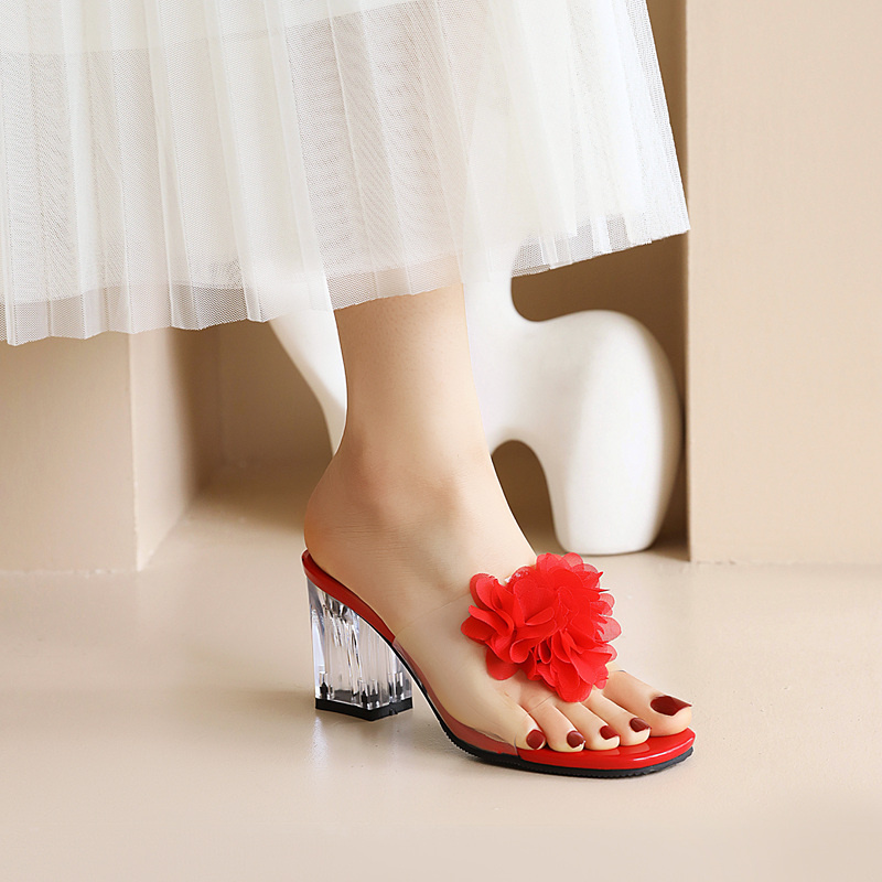 Elia Women's Transparent Heel Sandals