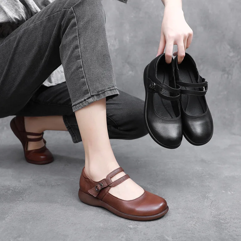 Elida Women's Leather Flats Loafer