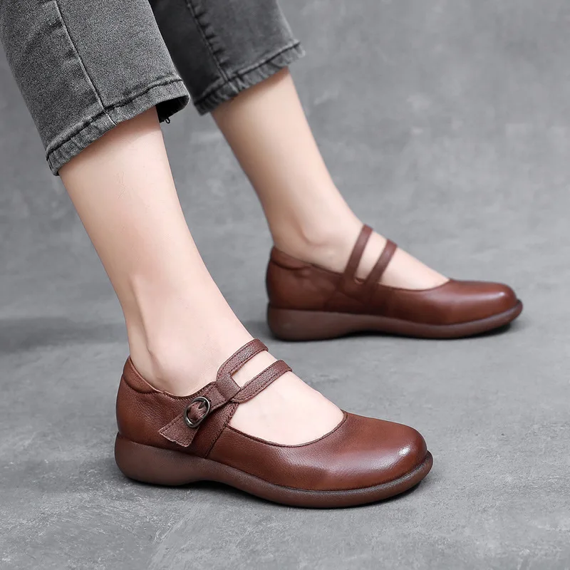 Elida Women's Leather Flats Loafer