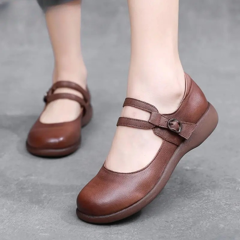 Elida Women's Leather Flats Loafer