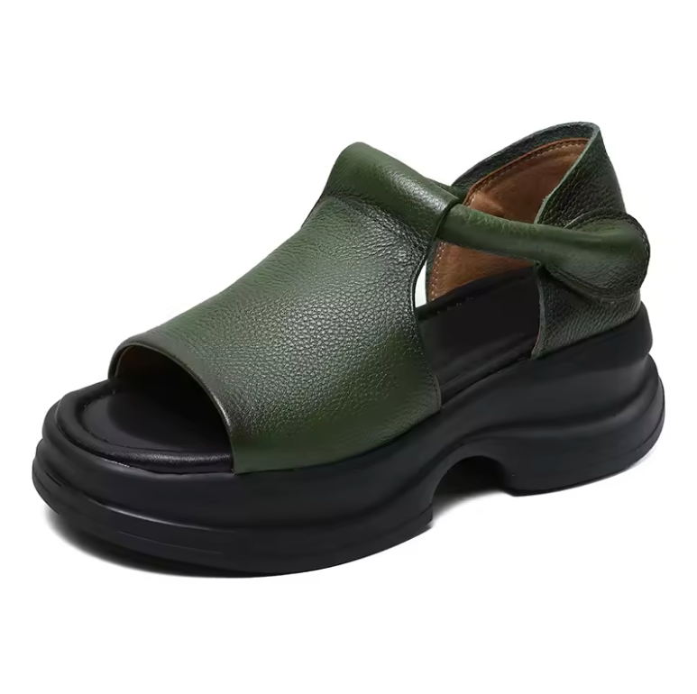 Eloisa Women's Hook & Loop Leather Sandals