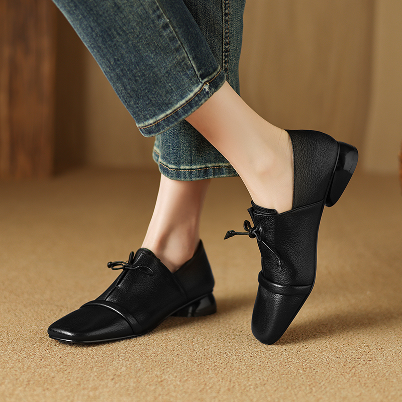 Elsi Women's Leather Square Toe Loafers