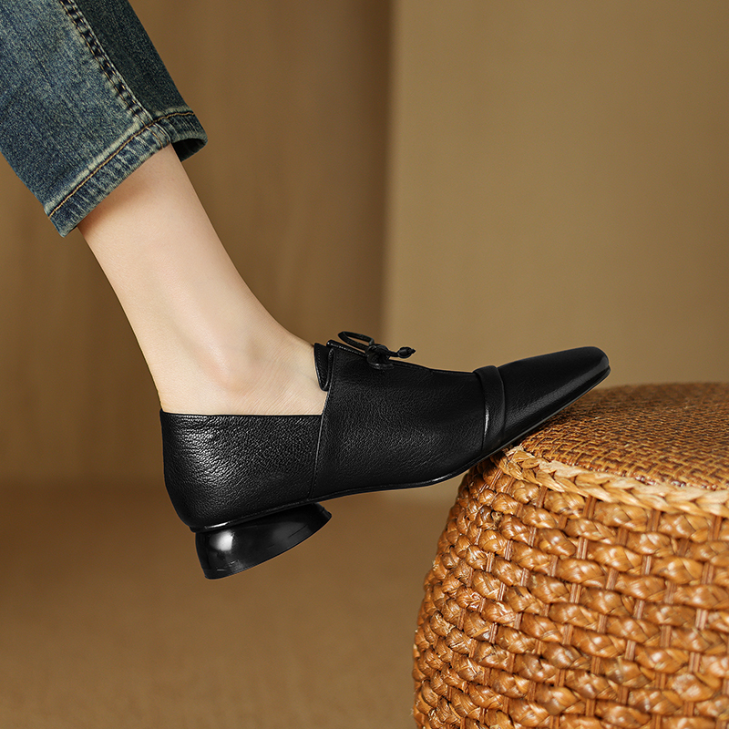 Elsi Women's Leather Square Toe Loafers
