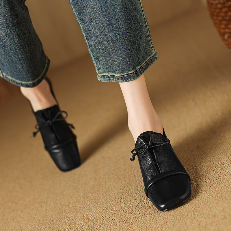 Elsi Women's Leather Square Toe Loafers