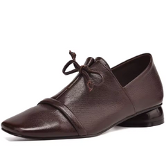 Elsi Women's Leather Square Toe Loafers