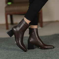 Evelyn Women's Square Toe Ankle Boots