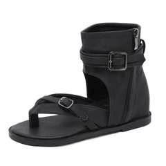 Francys Women's Side Zipper Flat Sandals
