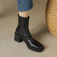 Gabina Women's Platform Square Heels Boots