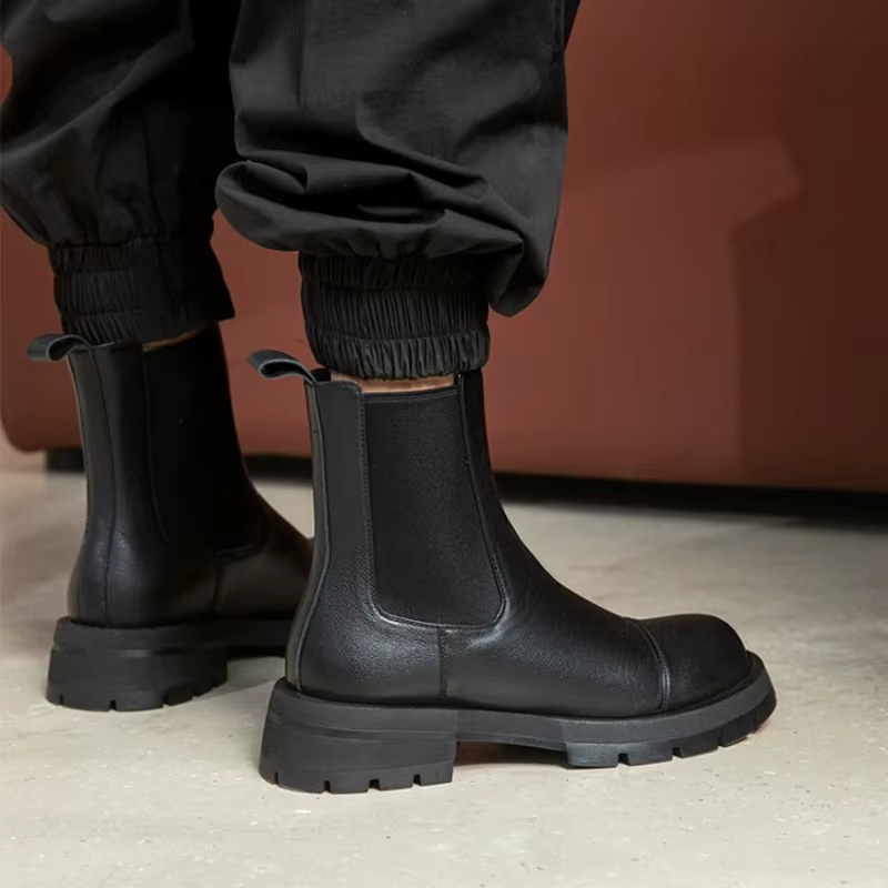 Gamary Women's Leather Chelsea Boots