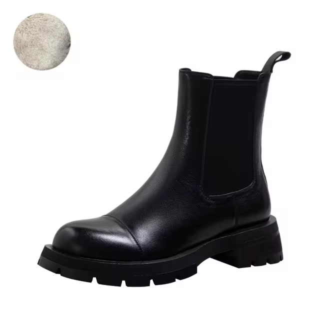 Gamary Women's Leather Chelsea Boots